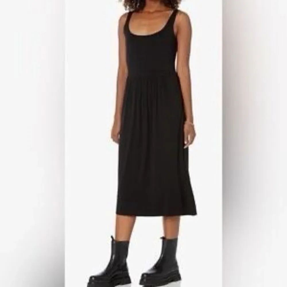 ✨Daily Ritual Black Jersey Sleeveless Empire Waist Midi Sz XXL Dress✨